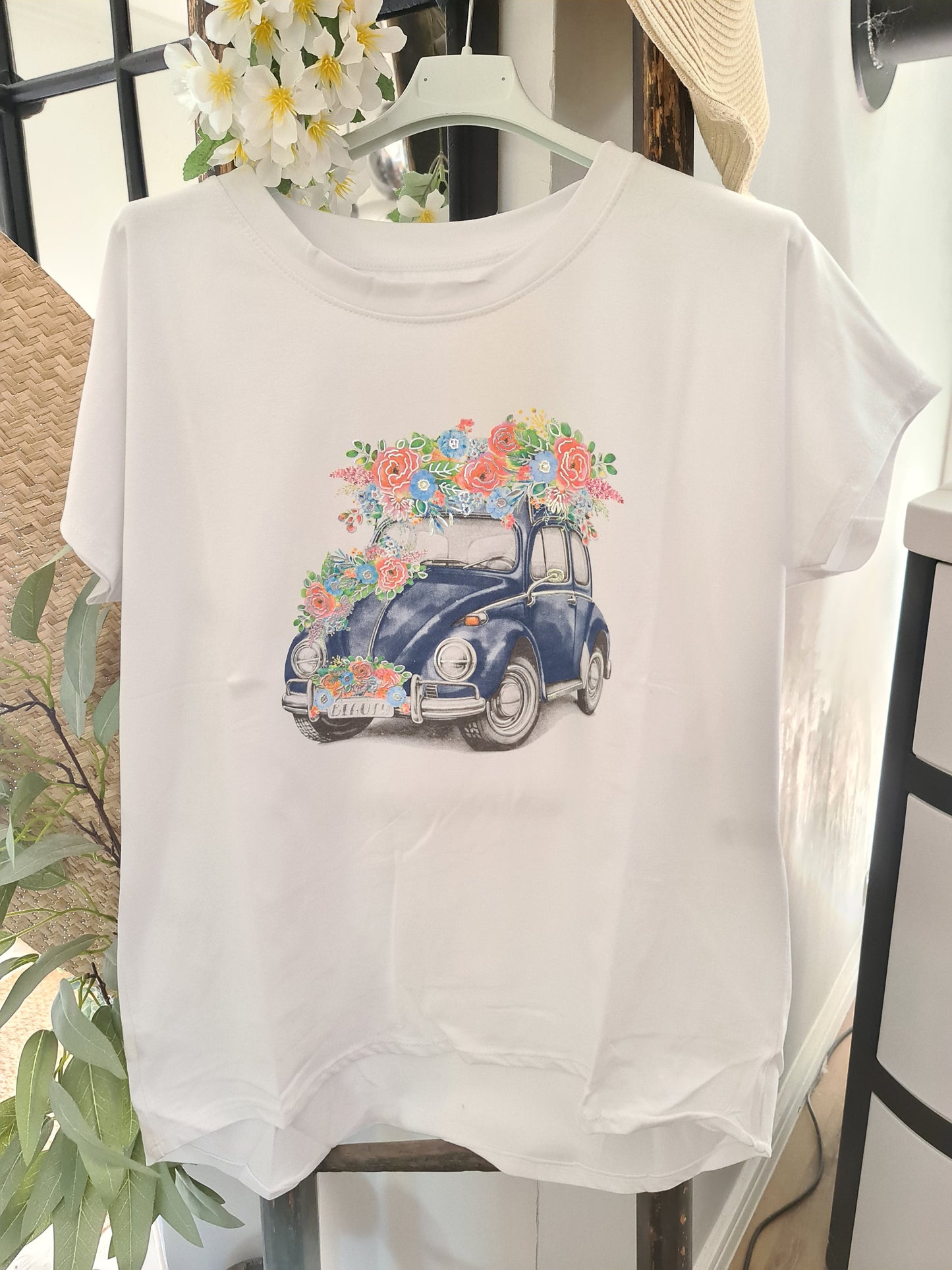 T-Shirt Käfer blau