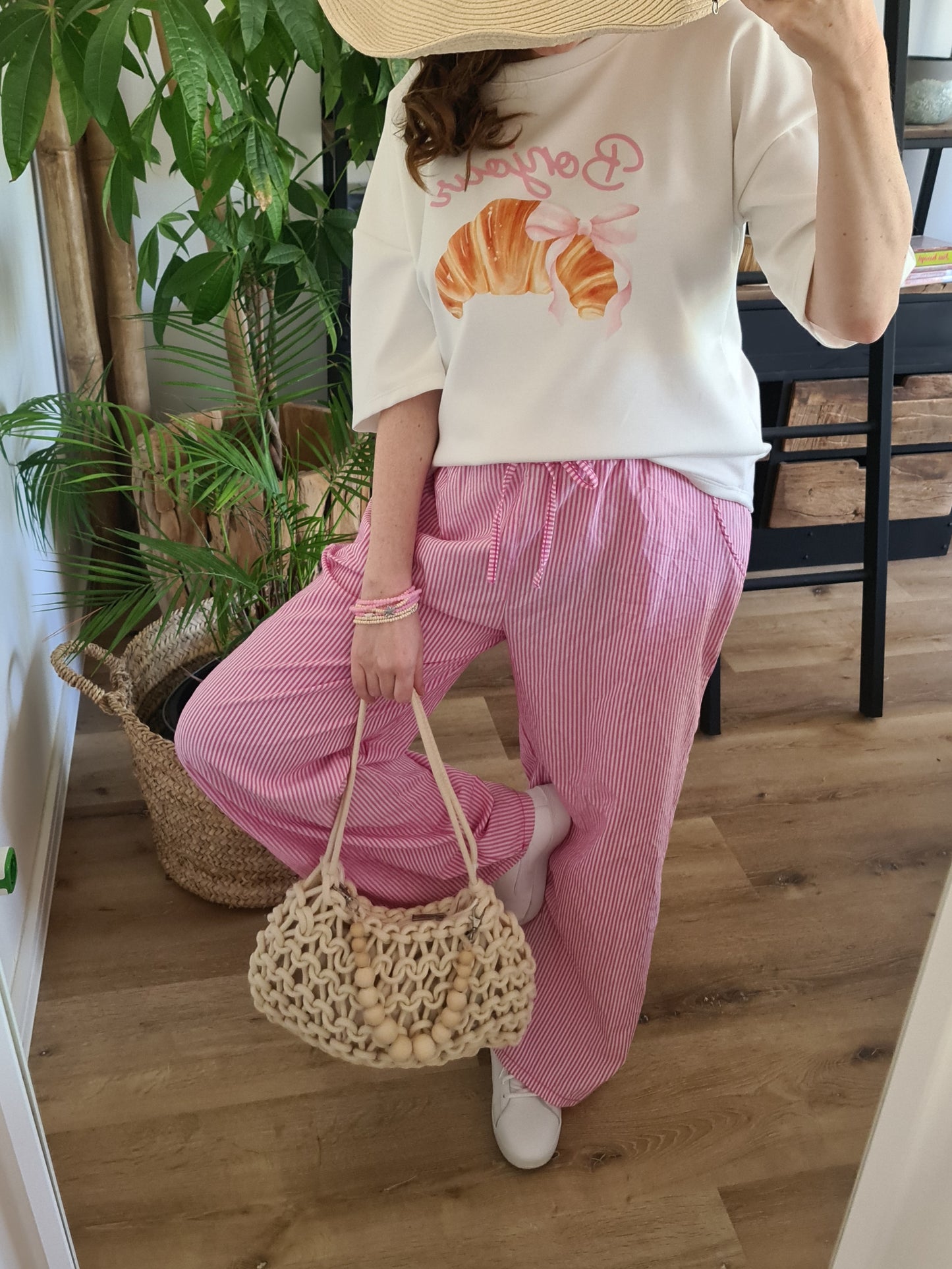 Hose rosa Streifen