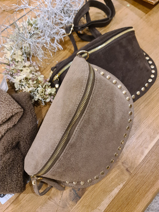 Wildleder Umhängetasche schlamm