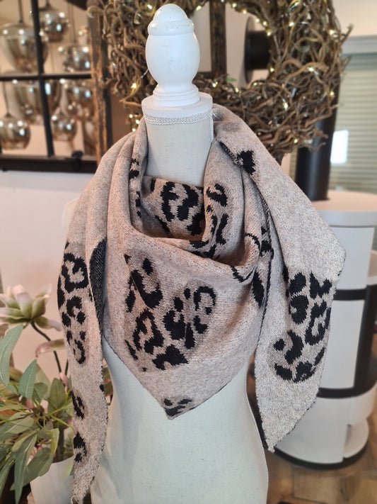 Beige/Schwarz Leo Herz