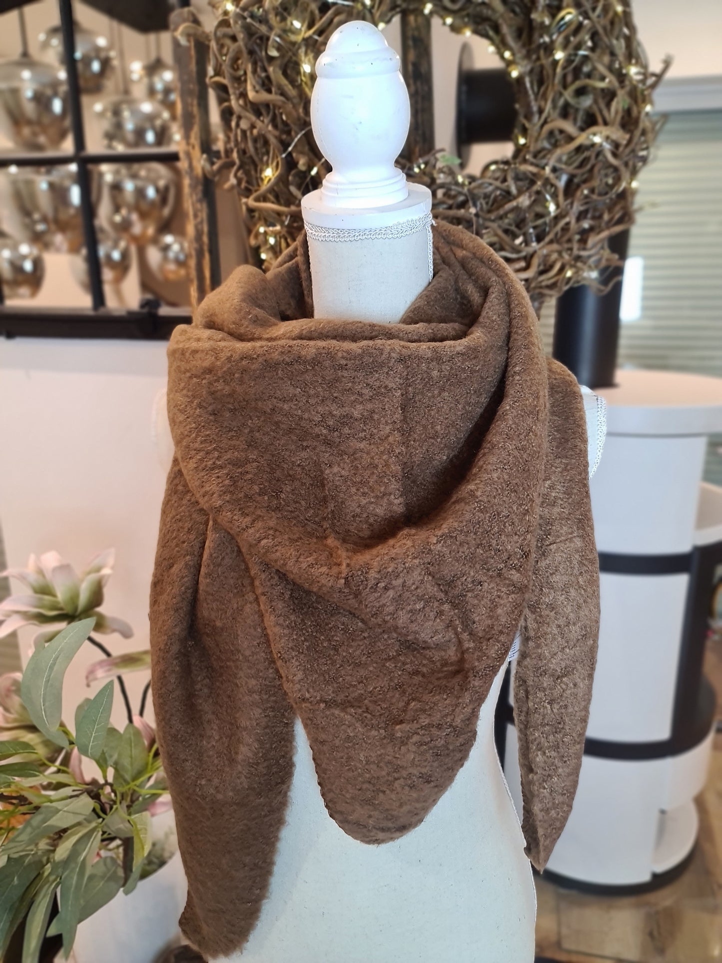 3 Eck Schal schokobraun