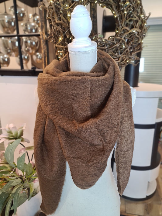 3 Eck Schal schokobraun