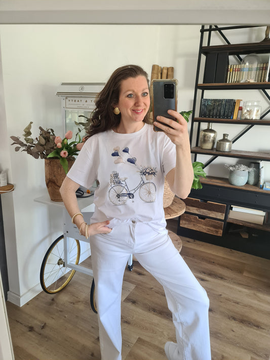 T-Shirt Fahrrad dunkel blau