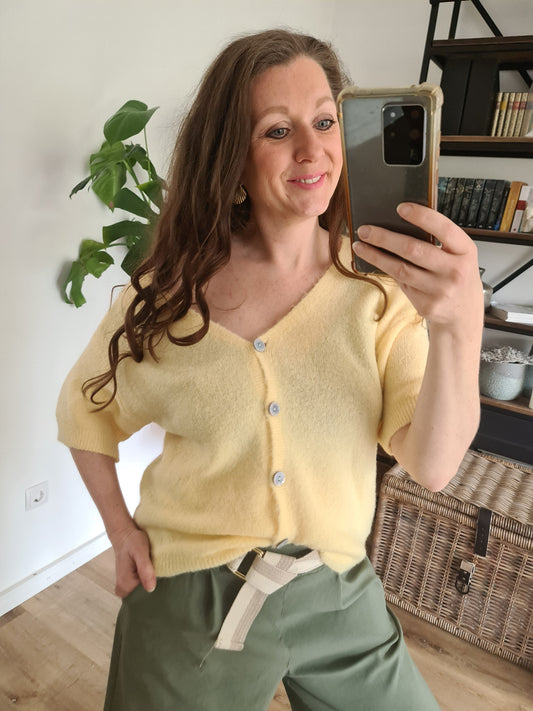 Cardigan soft gelb