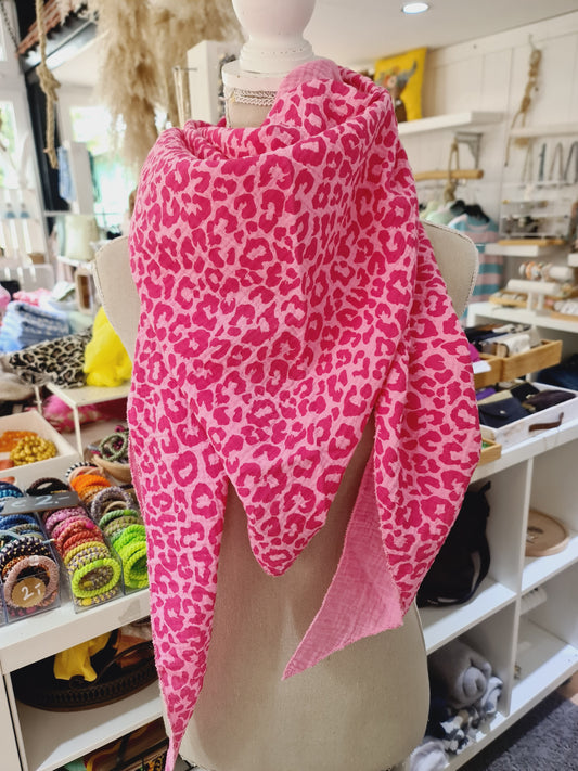 Musselin Tuch Leo Pink