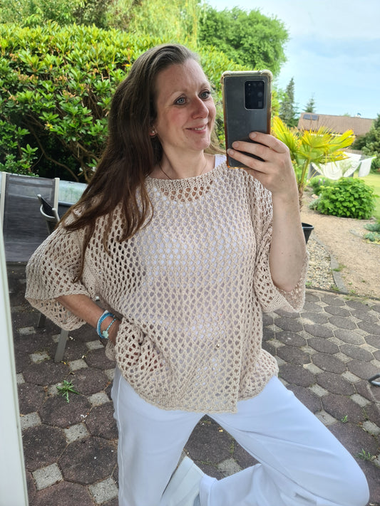 Netzpulli beige