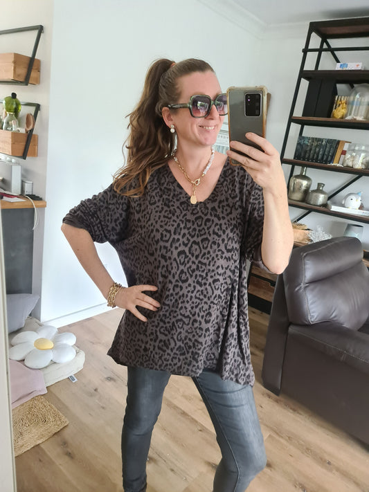 Feinstrick Pulli Leo schoko