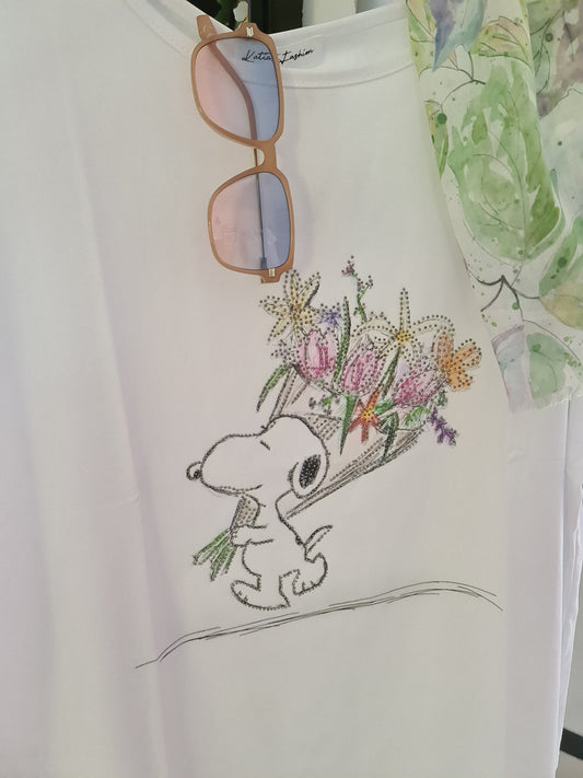 T-Shirt mit Blume