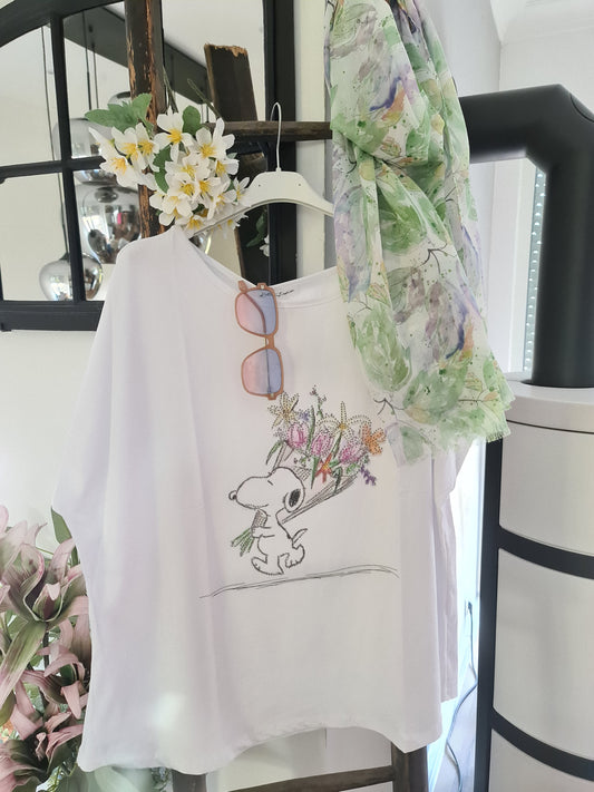 T-Shirt mit Blume