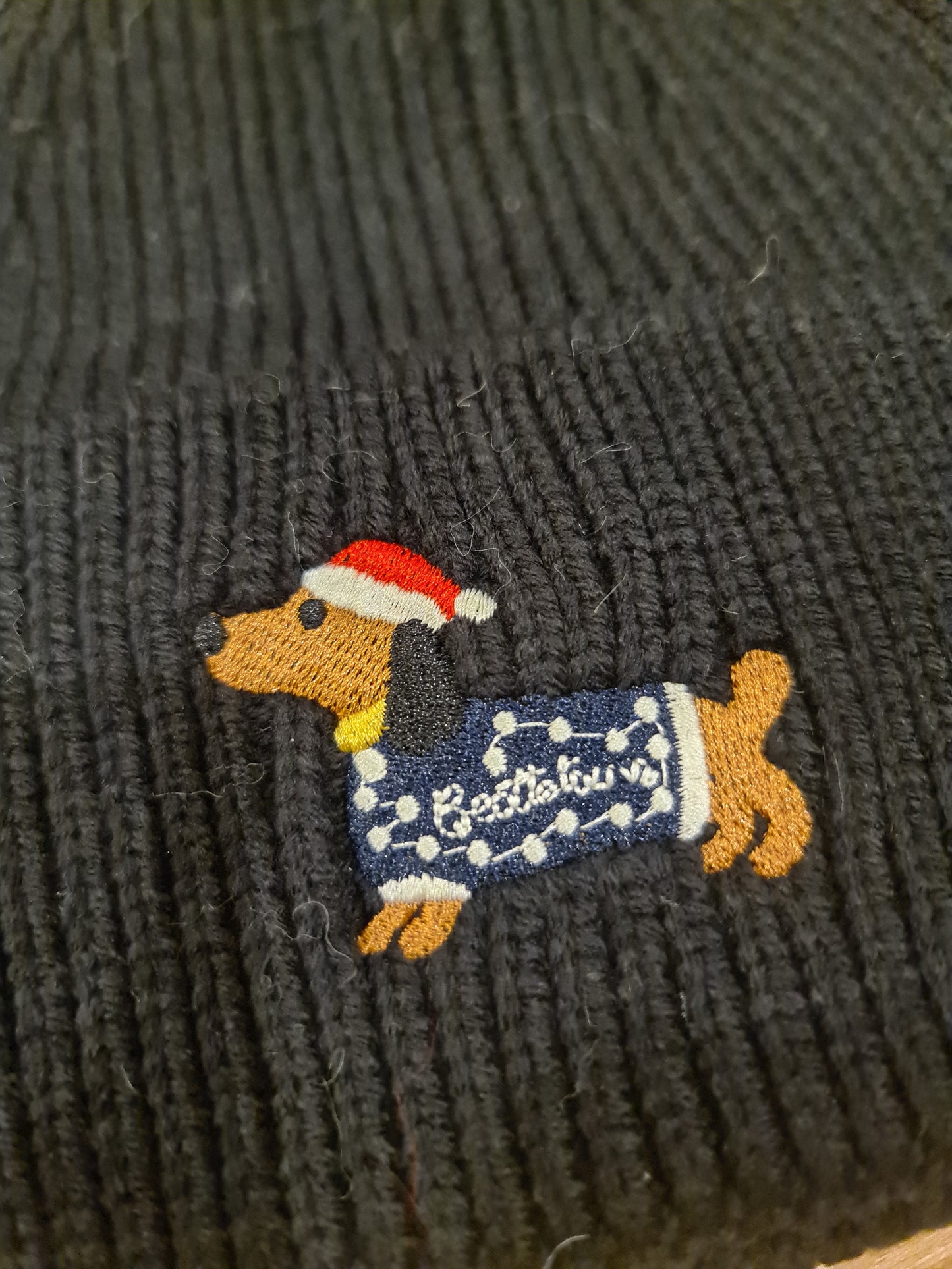 Mütze Dackel schwarz