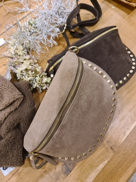 Wildleder Umhängetasche schlamm