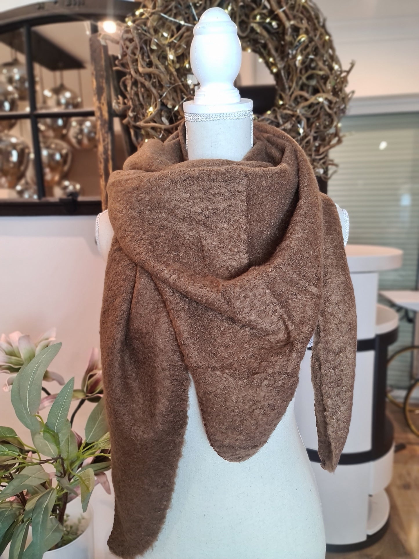 3 Eck Schal schokobraun