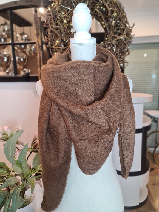 3 Eck Schal schokobraun