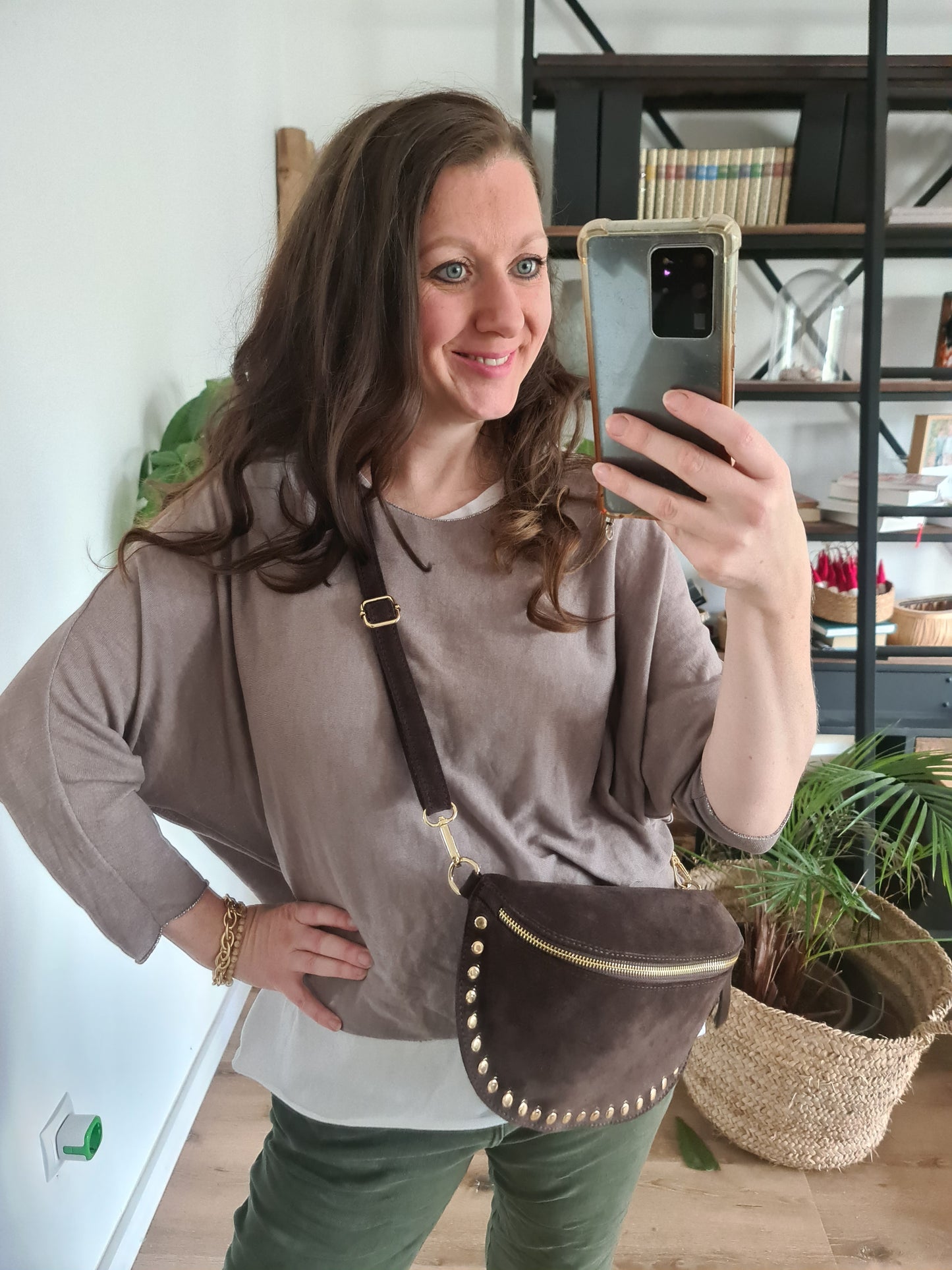 Feinstrick Pulli Susanne hell braun