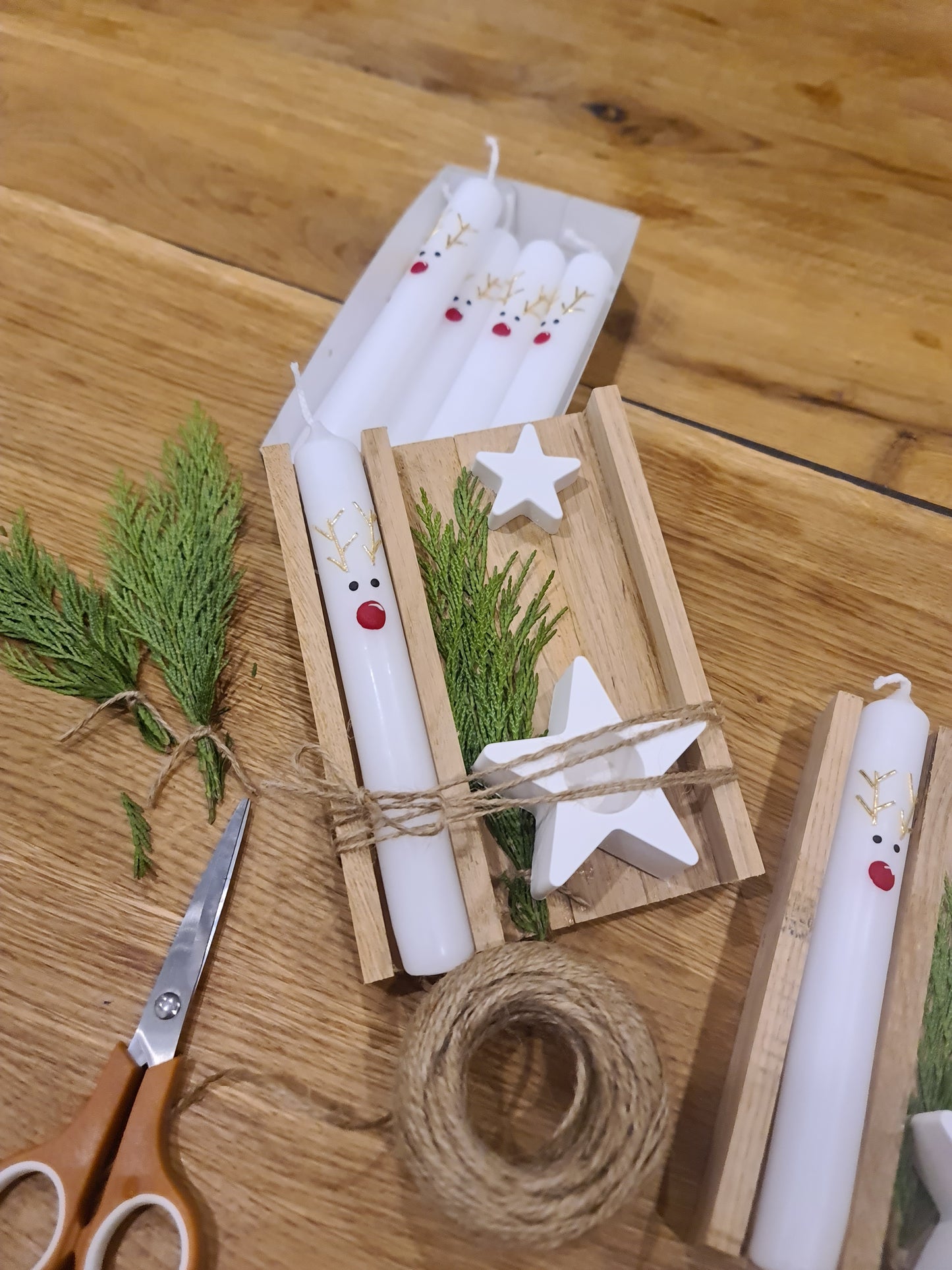 Kerzen Set Reh mit Kerzenhalter