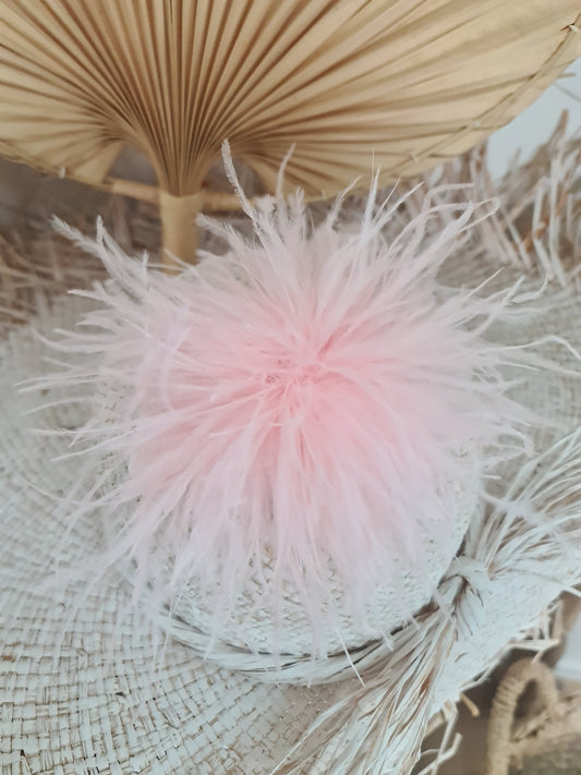 Federbrosche zart rosa