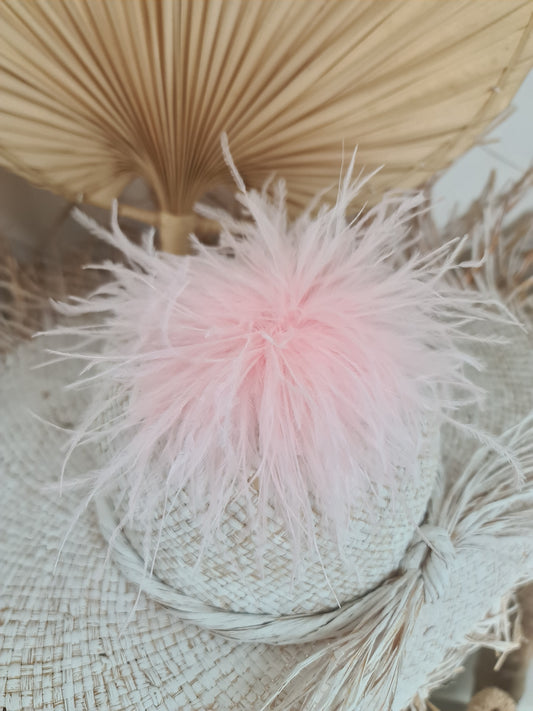 Federbrosche zart rosa