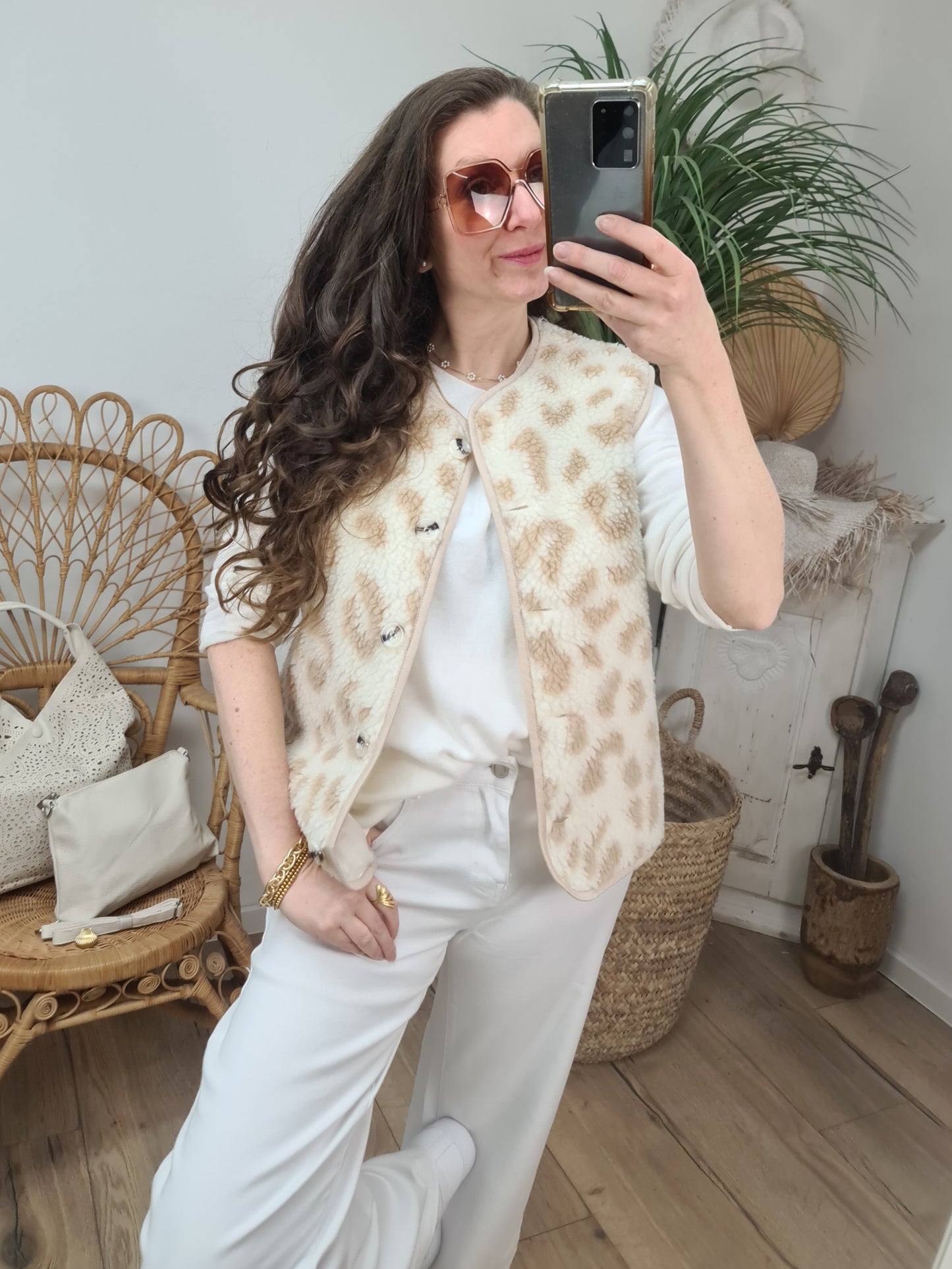 Weste beige