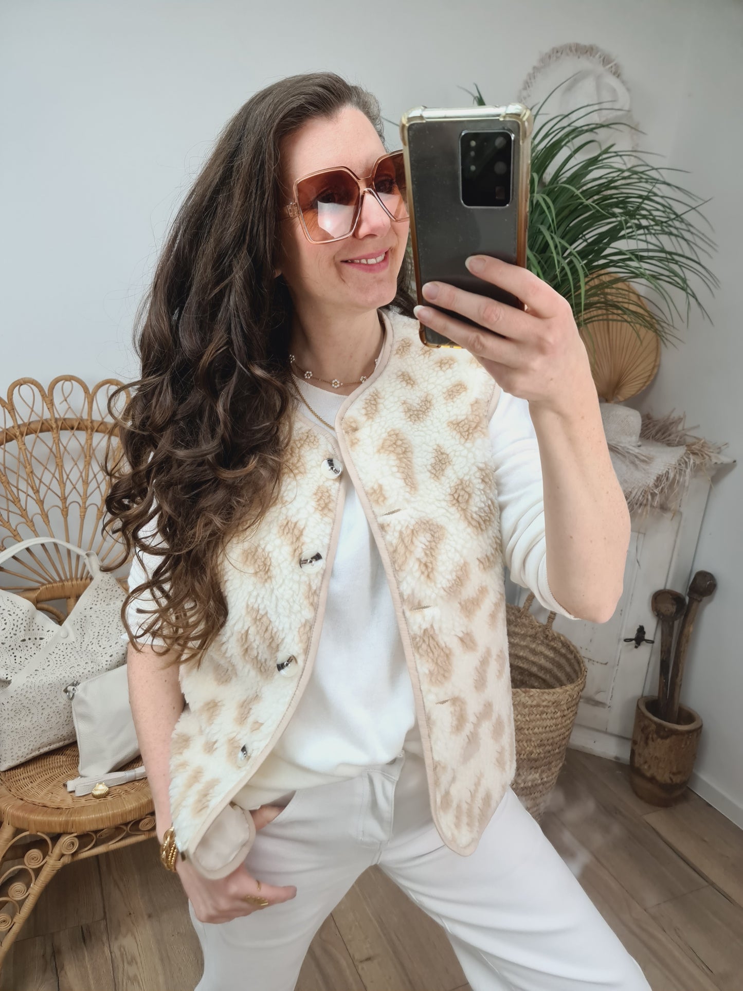 Weste beige