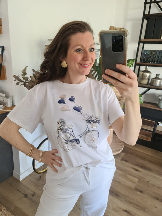 T-Shirt Fahrrad dunkel blau