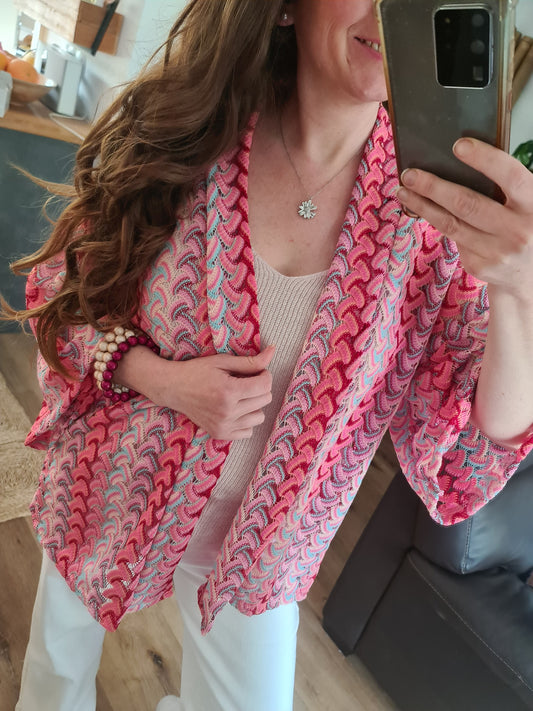 Häkeljacke pink