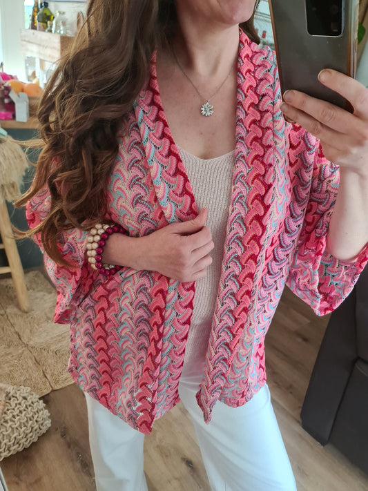 Häkeljacke pink
