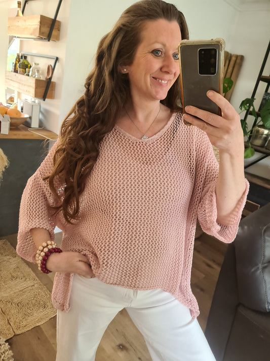Netzpulli rosa