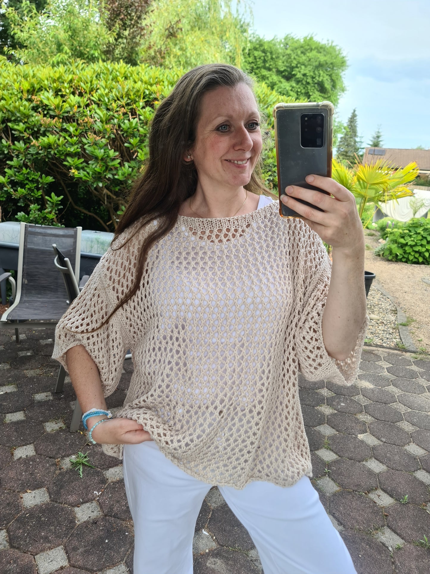 Netzpulli beige