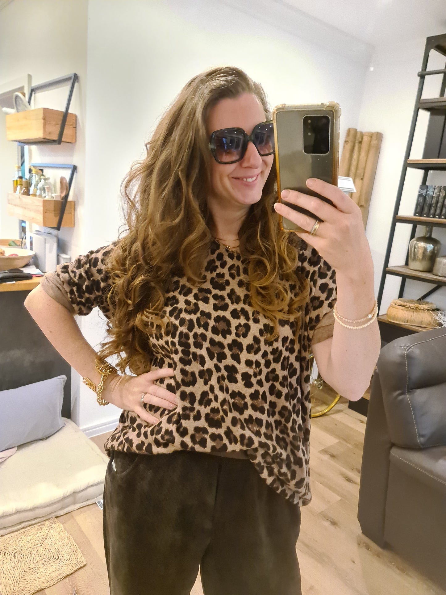 Feinstrick Pulli Leo braun