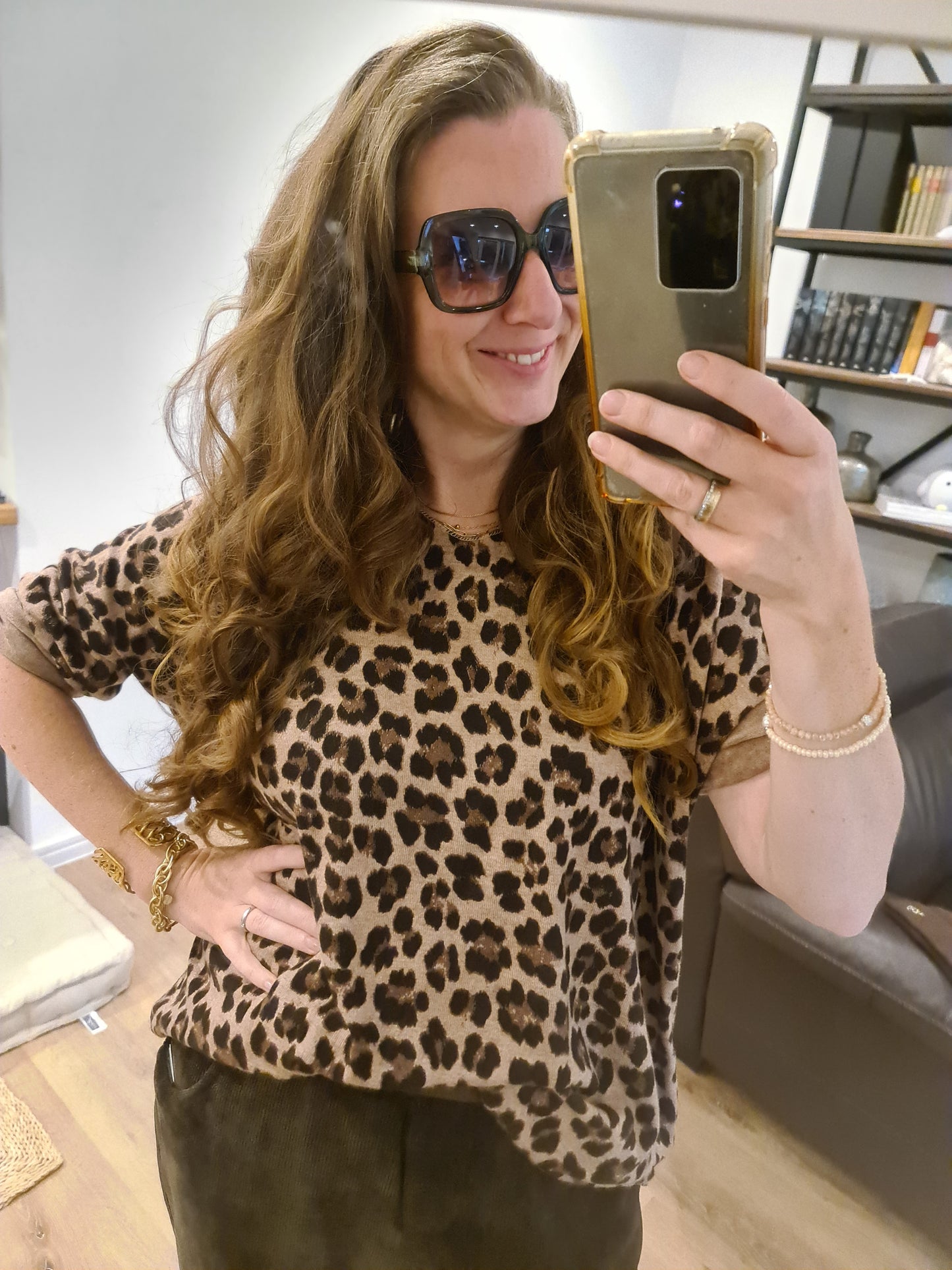 Feinstrick Pulli Leo braun