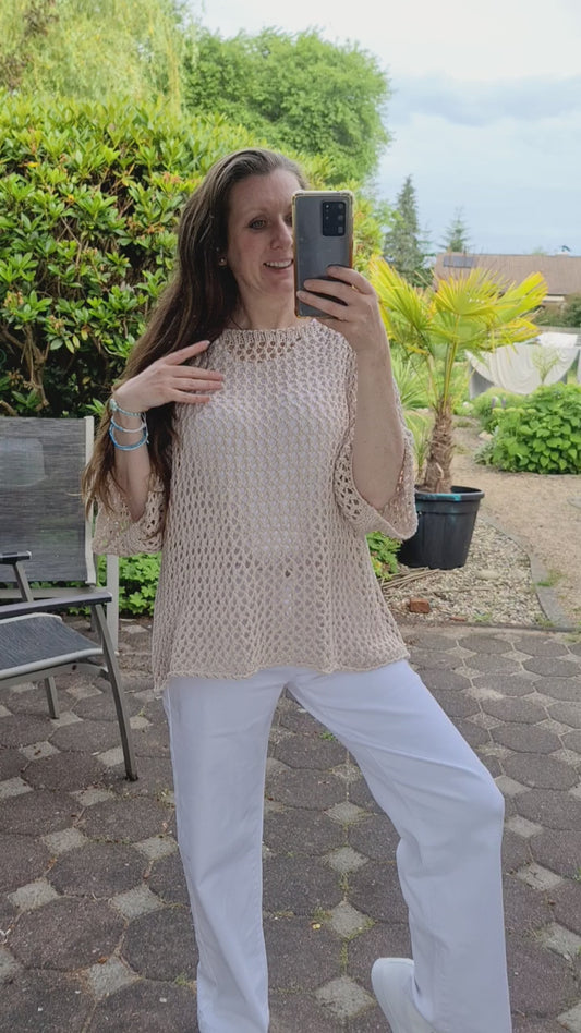 Netzpulli beige